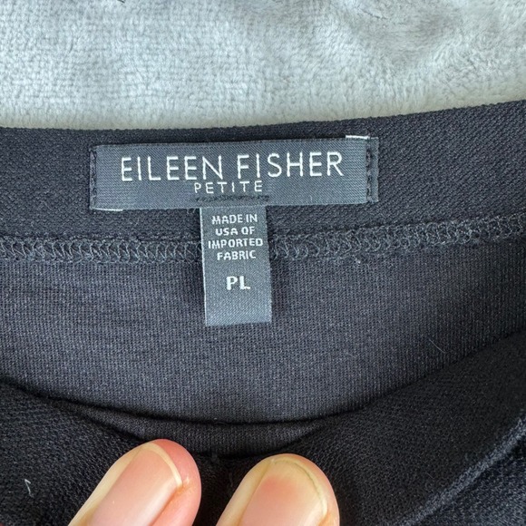 Eileen Fisher Black Midi Skirt Wrap‎ Style Women's PL 90s Career Casual (1365) - Picture 2 of 10